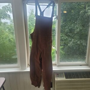Aerie brown overalls size xl